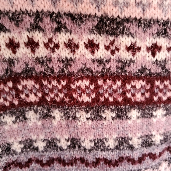 Easywear Clothing Women's Grey Fair Isle Turtleneck Sweater size Medium - Picture 2 of 7